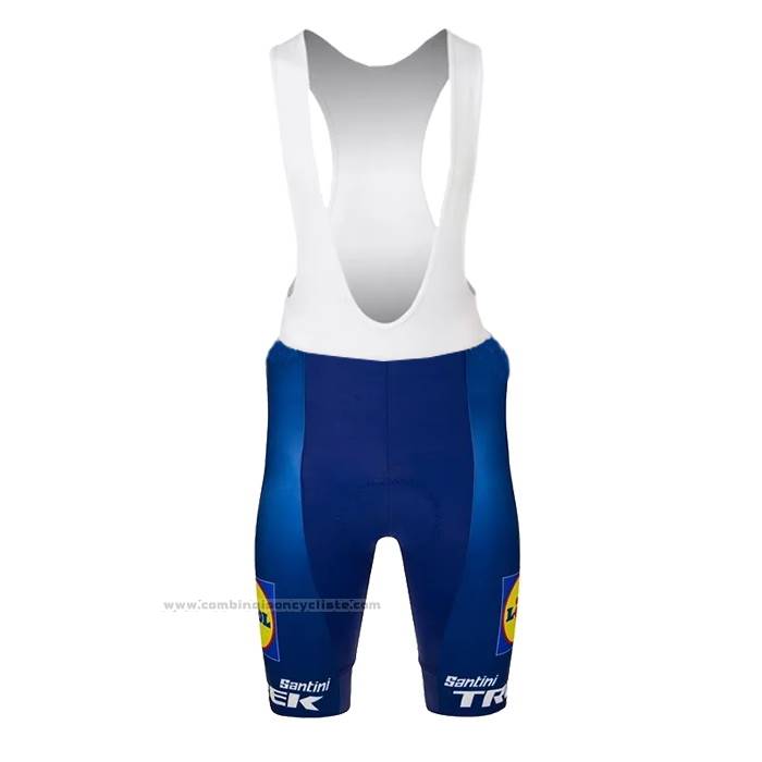 2023 Maillot Cyclisme Lidl Trek Bleu Rouge Manches Courtes et Cuissard